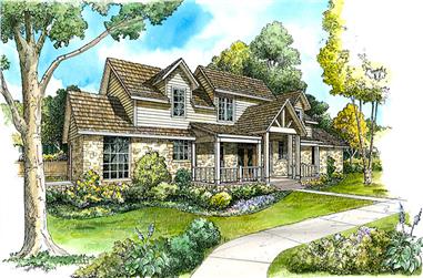 3-Bedroom, 2777 Sq Ft Country House Plan - 192-1042 - Front Exterior
