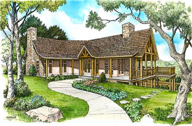 3-Bedroom, 2491 Sq Ft Country House Plan - 192-1043 - Front Exterior