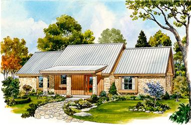 2-Bedroom, 1556 Sq Ft Country House Plan - 192-1044 - Front Exterior