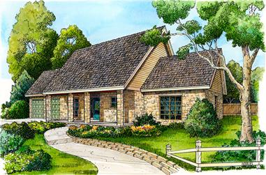 3-Bedroom, 1572 Sq Ft Country House Plan - 192-1053 - Front Exterior