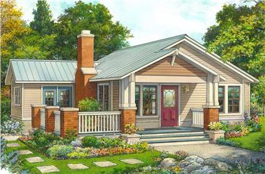 2-Bedroom, 1107 Sq Ft Ranch House - Plan #192-1065 - Front Exterior