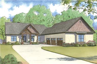 4-Bedroom, 3697 Sq Ft Country House - Plan #193-1002 - Front Exterior