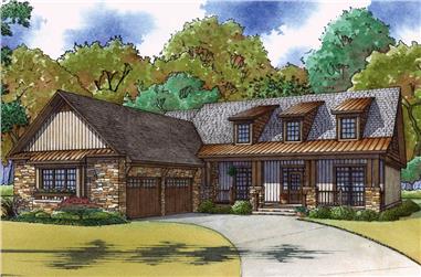 4-Bedroom, 2464 Sq Ft Country House - Plan #193-1057 - Front Exterior