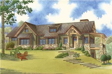 3-Bedroom, 2310 Sq Ft Arts and Crafts Home Plan - 193-1064 - Main Exterior