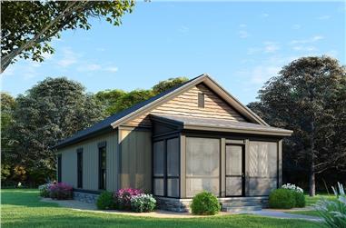 3-Bedroom, 970 Sq Ft Small House- Plans #193-1073 - Front Exterior