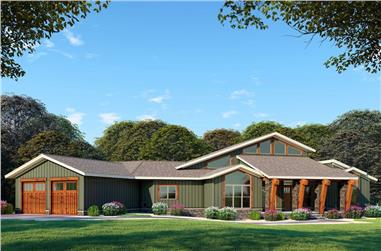 3-Bedroom, 3719 Sq Ft Contemporary House - Plan #193-1076 - Front Exterior