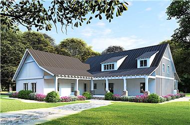 5-Bedroom, 2860 Sq Ft Farmhouse House - Plan #193-1092 - Front Exterior
