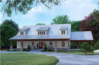 3-Bedroom, 3830 Sq Ft Farmhouse House - Plan #193-1098 - Front Exterior
