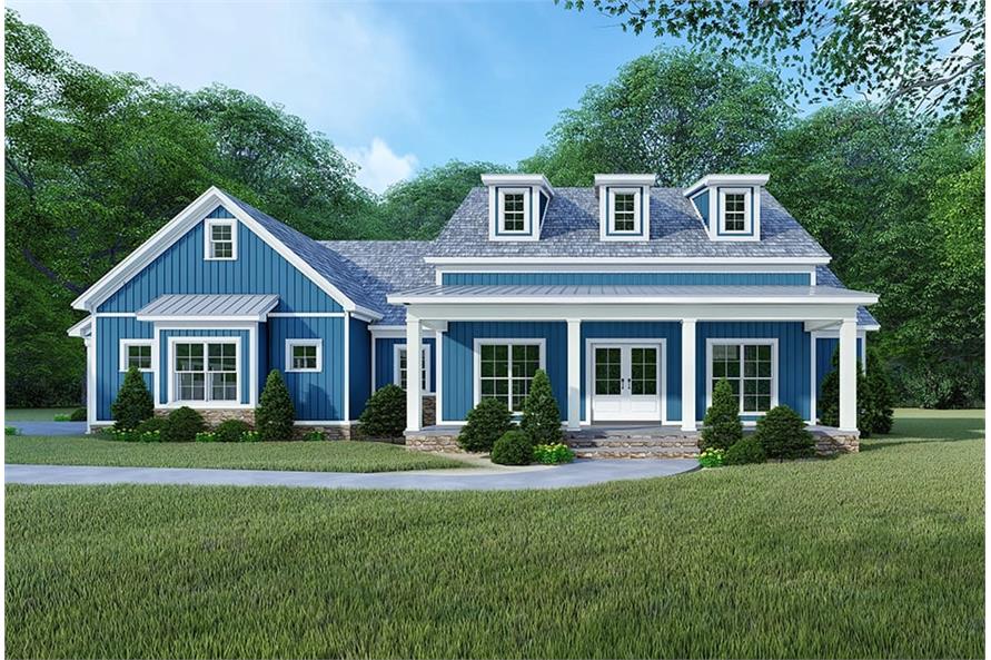 Home Plan Front Elevation of this 4-Bedroom,2220 Sq Ft Plan -193-1106