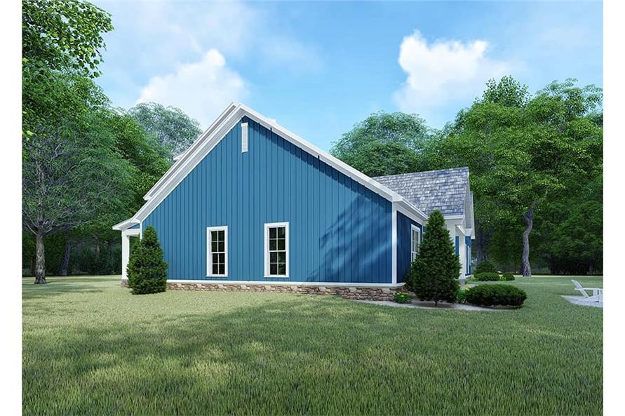 193-1106: Home Plan Right Elevation Blue