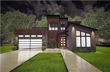 3-Bedroom, 2470 Sq Ft Contemporary House - Plan #193-1116 - Front Exterior