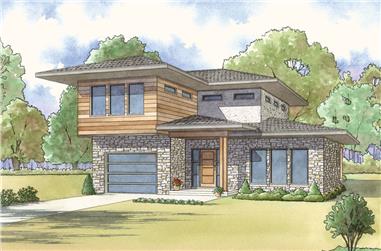 3-Bedroom, 1806 Sq Ft Contemporary House - Plan #193-1117 - Front Exterior