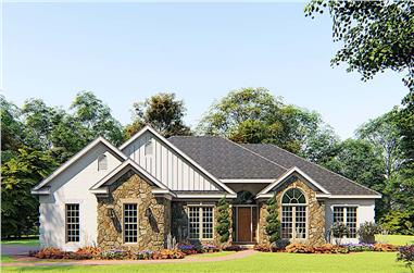4-Bedroom, 1989 Sq Ft Ranch House - Plan #193-1158 - Front Exterior