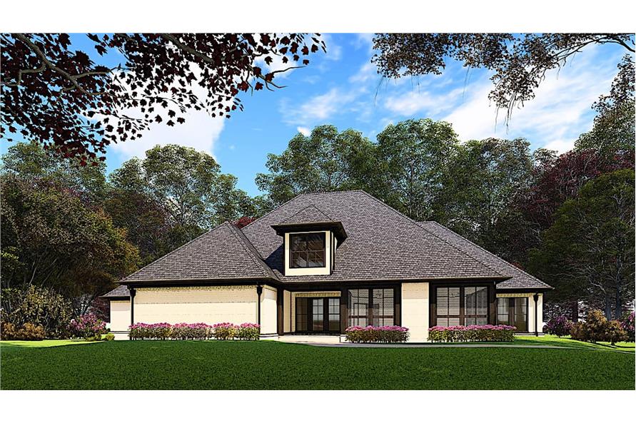 Rear View of this 3-Bedroom,3274 Sq Ft Plan -193-1160