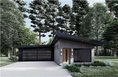 3-Bedroom, 1365 Sq Ft Contemporary Home - Plan #193-1206 - Main Exterior