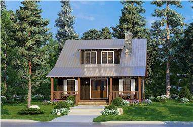 1-Bedroom, 1425 Sq Ft Cottage House Plan - 193-1213 - Front Exterior
