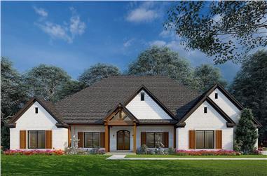 4-Bedroom, 3358 Sq Ft French Home - Plan #193-1214 - Main Exterior