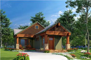 2-Bedroom, 696 Sq Ft Cottage House - Plan #193-1215 - Front Exterior