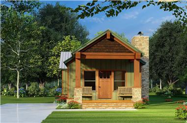 2-Bedroom, 921 Sq Ft Cottage House Plan - 193-1221 - Front Exterior