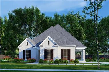 3-Bedroom, 1530 Sq Ft French Home Plan - 193-1240 - Main Exterior