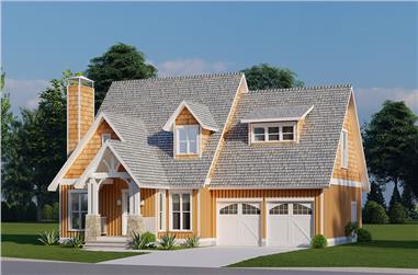 Arts and Crafts House Plan - 3 Bedrms, 2.5 Baths - 1986 Sq Ft - #193-1268