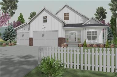 2-Bedroom, 1463 Sq Ft Farmhouse House - Plan #194-1015 - Front Exterior