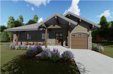 1-Bedroom, 1897 Sq Ft Transitional Rustic Home - Plan #194-1041 - Main Exterior
