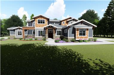 5-Bedroom, 4602 Sq Ft Contemporary House - Plan #194-1044 - Front Exterior
