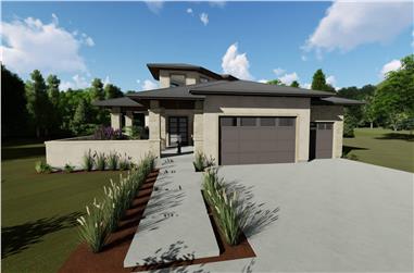 3-Bedroom, 3125 Sq Ft Contemporary House - Plan #194-1047 - Front Exterior
