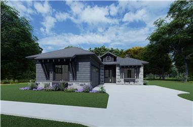 2-Bedroom, 1567 Sq Ft Contemporary Home Plan - 194-1061 - Main Exterior