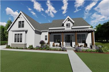3-Bedroom, 2729 Sq Ft Contemporary Home Plan - 194-1062 - Main Exterior