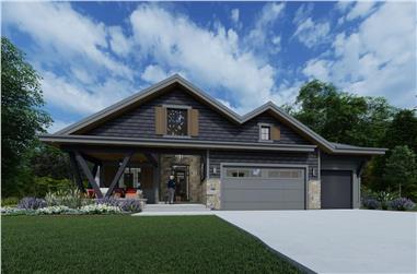 5-Bedroom, 4349 Sq Ft Ranch House Plan - 194-1063 - Front Exterior