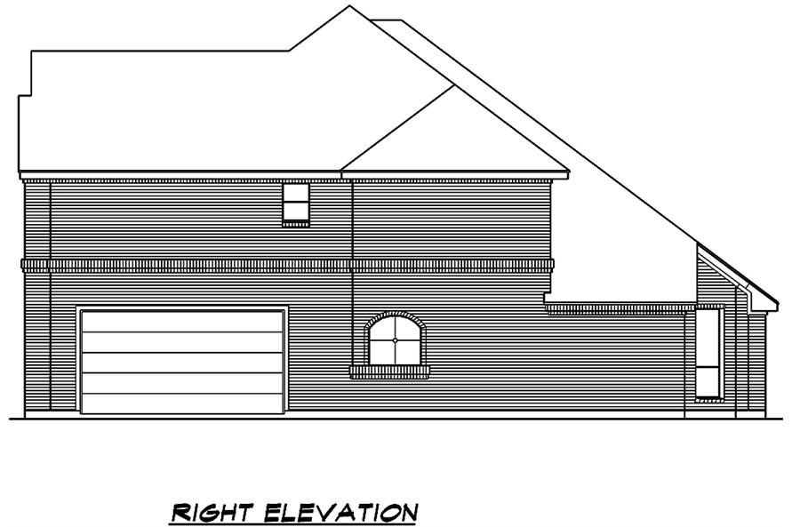195-1014: Home Plan Right Elevation