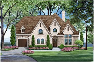 4-Bedroom, 4268 Sq Ft Luxury House Plan - 195-1024 - Front Exterior