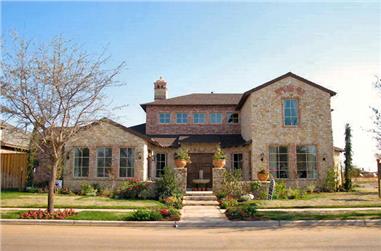 4-Bedroom, 3858 Sq Ft Tuscan House Plan - 195-1135 - Front Exterior