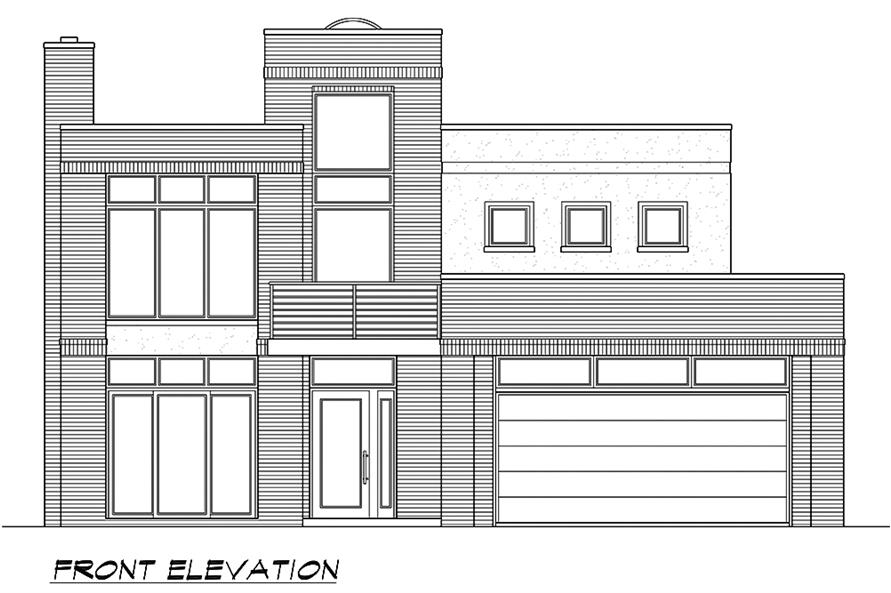 195-1185: Home Plan Front Elevation