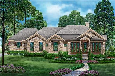 3-Bedroom, 2815 Sq Ft Rustic House - Plan #195-1220 - Front Exterior