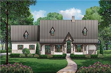 3-Bedroom, 2668 Sq Ft Cottage Home - Plan 195-1227 - Main Exterior