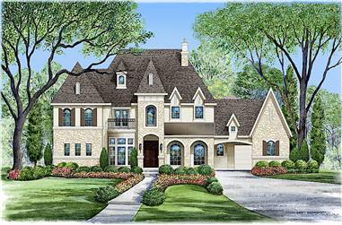 6-Bedroom, 6974 Sq Ft French House - Plan #195-1267 - Front Exterior