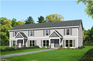 8-Bedroom, 4080 Sq Ft Multi-Unit House Plan - 196-1034 - Front Exterior