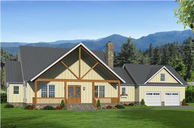 4-Bedroom, 2700 Sq Ft Country Home Plan - 196-1059 - Main Exterior