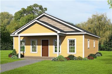 2-Bedroom, 1050 Sq Ft Cottage House - Plan #196-1069 - Front Exterior
