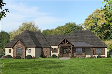 3-Bedroom, 2820 Sq Ft Traditional House Plan - 196-1080 - Front Exterior