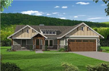 3-Bedroom, 2095 Sq Ft Traditional House Plan - 196-1084 - Front Exterior