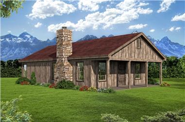 2-Bedroom, 1000 Sq Ft Ranch House Plan - 196-1087 - Front Exterior