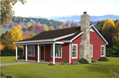 2-Bedroom, 1062 Sq Ft Ranch House Plan - 196-1114 - Front Exterior