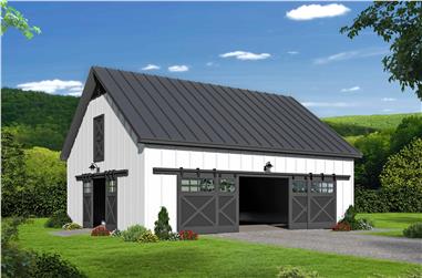 0-Bedroom, 1857 Sq Ft Barn Style House Plan - 196-1119 - Front Exterior