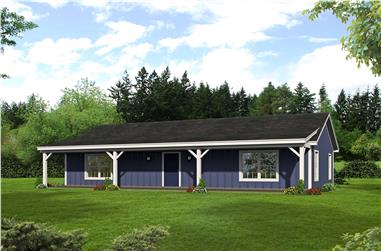2-Bedroom, 1185 Sq Ft Ranch House Plan - 196-1121 - Front Exterior