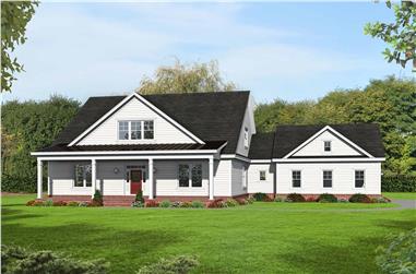 4-Bedroom, 3230 Sq Ft Country Home Plan - 196-1150 - Main Exterior