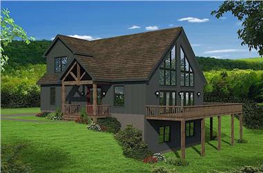 3-Bedroom, 1736 Sq Ft Cottage Home Plan - 196-1179 - Main Exterior